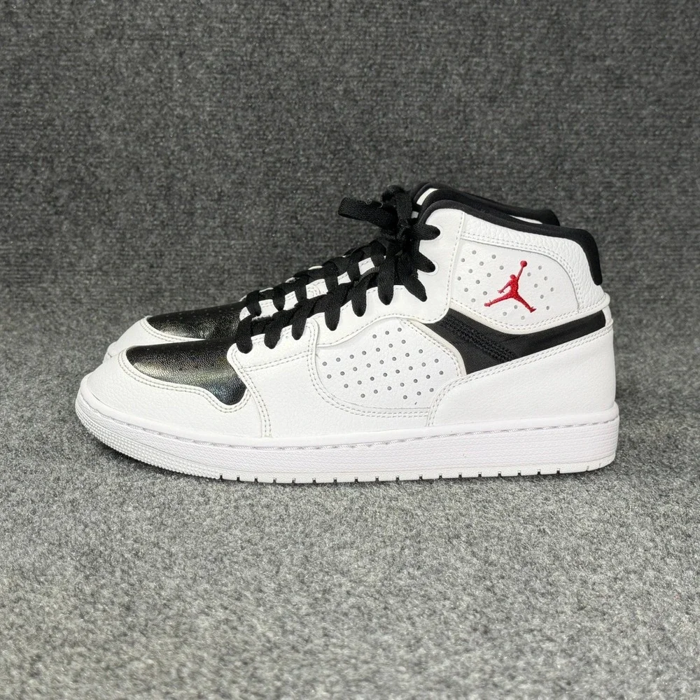Jordan Access Basketball Shoes Men's 8.5 White Black University Red Athletic